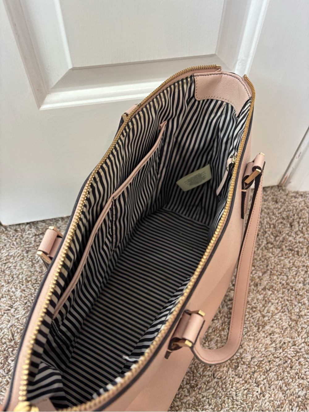 Kate Spade Pale Pink Saffiano Leather Tote - Picture 4 of 5